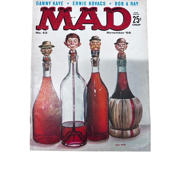 Mad Magazine Other - Mad Magazine #42 1958- Wine Alfred E Neuman cover